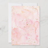 Winter Woodland Pink Bunny Baby shower per post Kaart (Achterkant)