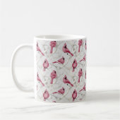 Winter Woodland Red Kardinaal vogelpatroon Koffiemok (Links)