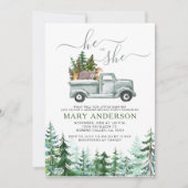 Winter Woodland rustieke bos Geslacht onthullen ui Kaart (Voorkant)