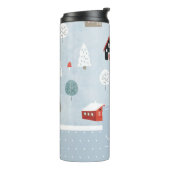 Winter Woodland Scandinavian Monogrammed Decor Thermosbeker (Gedraaid links)
