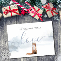 Winter Woodland Scene Fox