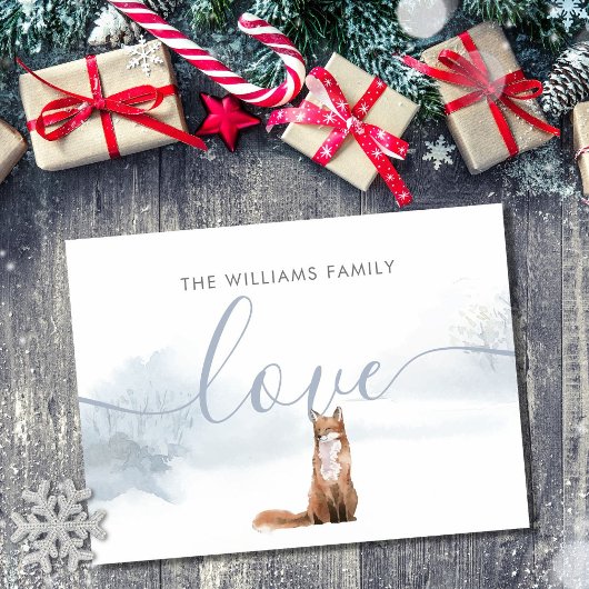 Winter Woodland Scene Fox Briefkaart