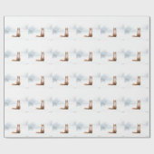 Winter Woodland Scene Fox Cadeaupapier (Vlak)
