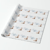 Winter Woodland Scene Fox Cadeaupapier (Uitgerold)