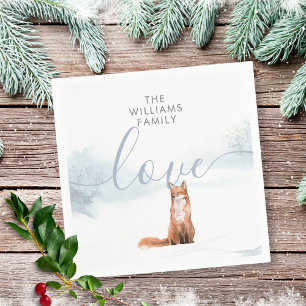 Winter Woodland Scene Fox Servet