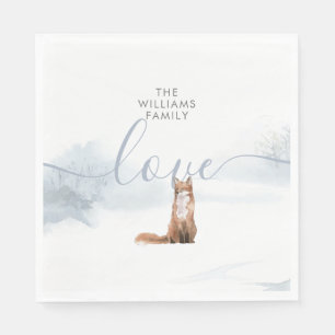 Winter Woodland Scene Fox Servet