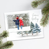 Winter Woodland Season's Greetings Foto Feestdagenkaart