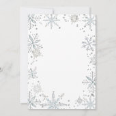 Winter Woodland Silver Baby shower Kaart (Achterkant)