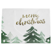 Winter Woodland Snow Holiday Groot Cadeauzakje (Voorkant)