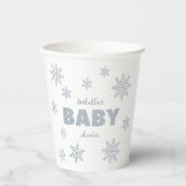 Winter Woodland Snow Wonderland Silver Baby shower Papieren Bekers (Voorkant)
