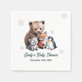 Winter Woodland Snowflake Baby shower servet (Voorkant)