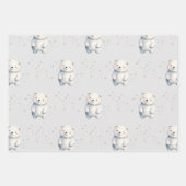 Winter Woodland Teddy Bear Baby shower Inpakpapier Vel (Voorkant 2)