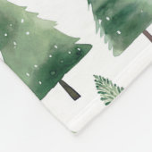 Winter Woodland Teddy Bear Naam Fleece Deken (Hoek)