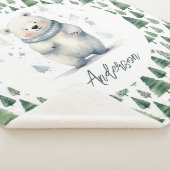 Winter Woodland Teddy Bear Naam Sherpa Deken (3/4)
