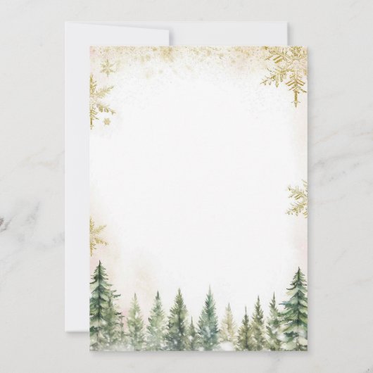 Winter Woodland Truck Animal Forest Baby shower Kaart (Achterkant)