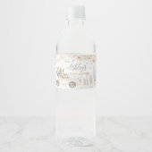 Winter Woodland Truck Baby shower Waterfles Etiket (Voorkant)