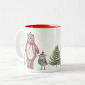 Winter Woodland Tweekleurige Koffiemok (Voorkant links)