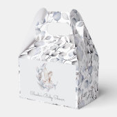 Winter Woodland Uil Modern Script Baby shower Bedankdoosjes (Achterkant)