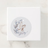 Winter Woodland Uil Modern Script Baby shower Bedankjes Labels (In situ)