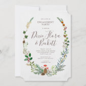 Winter Woodland Verloving Uitnodiging (Voorkant)