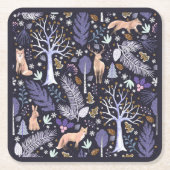 Winter Woodland Violet/Gold ID785 Kartonnen Onderzetters (Voorkant)