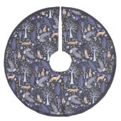 Winter Woodland Violet/Gold ID785 Kerstboom Rok (Voorkant)