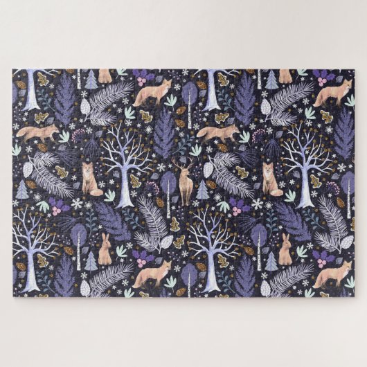 Winter Woodland Violet/Gold ID785 Legpuzzel (Horizontaal)