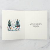 Winter Woodland Vrolijk Kerstfeest Kaart (Binnen)