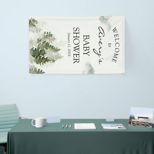 Winter Woodland Welcome Sign Banner (Beurs)