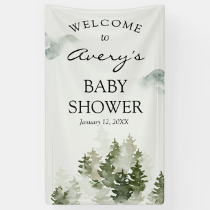 Winter Woodland Welcome Sign Banner