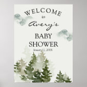 Winter Woodland Welcome Sign Poster (Voorkant)