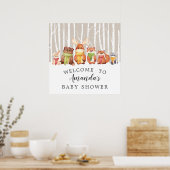 Winter Woodland Welkomstteken Baby shower Poster (Keuken)