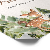 Winter Woodland White Floral: Een Drink tekenen Poster (Hoek)