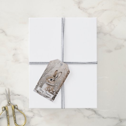 Winter Woodland Wishes Cadeaulabel (Met Touw)