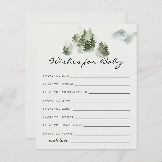 Winter Woodland Wishes for Baby Game (Voorkant / Achterkant)