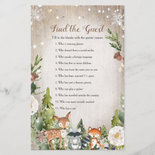 Winter Woodland Zoek het Guest game White Floral