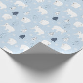 Winter Woods Polar Bears Cadeaupapier (Hoek)