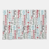 Winter Woord Kunst | Kerstmis Theedoek (Horizontaal)