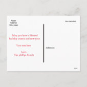 Winter Woorden Fun Typografie Vakantie Postkaart K Feestdagenkaart (Achterkant)