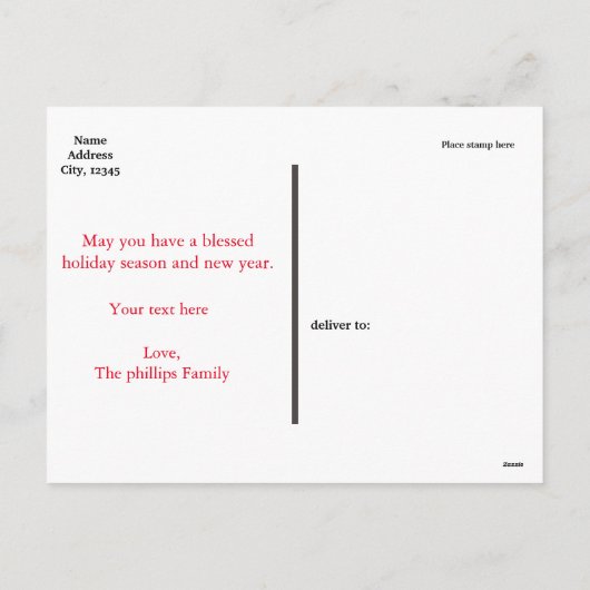 Winter Woorden Fun Typografie Vakantie Postkaart K Feestdagenkaart (Achterkant)