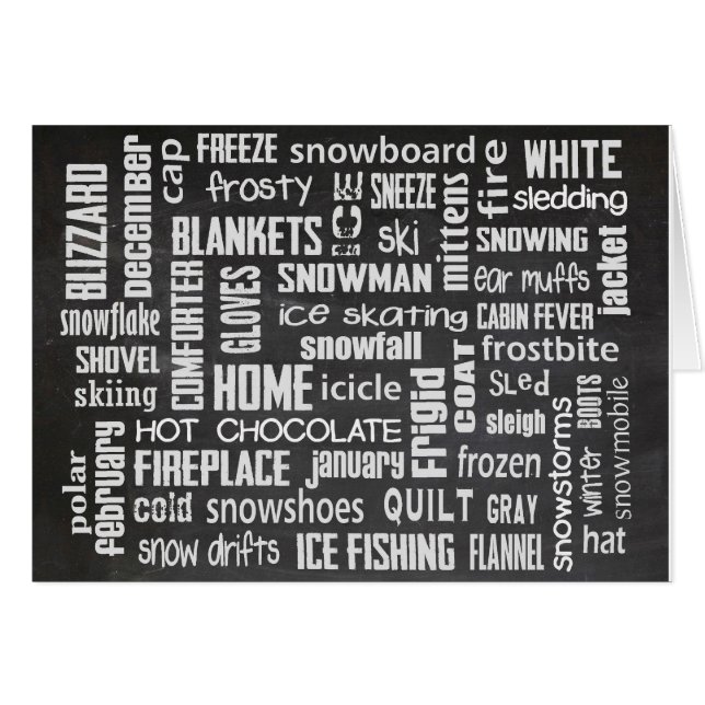 Winter Word Art Collage (Voorkant Horizontaal)