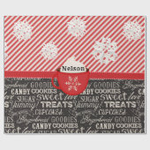 Winter Word Art Holiday Cadeaupapier (Vlak)