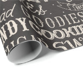 Winter Word Art Holiday Cadeaupapier (Rol Hoek)