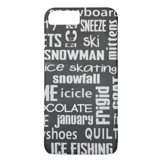 Winter Word Cloud Case-Mate iPhone Case (Achterkant)