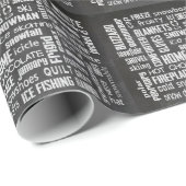 Winter Word Cloud op krijkbord Cadeaupapier (Rol Hoek)