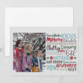 Winter Words Subway Art Foto Feestdagenkaart (Voorkant / Achterkant)