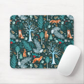 Winter Woud Teal/Goud ID785 Muismat (Met muis)