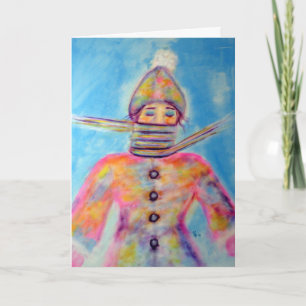 "Winter Wrapping" Art Holiday Greeting Feestdagen Kaart