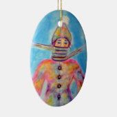 "Winter Wrapping" Art Keramisch Ornament (Rechts)