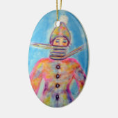 "Winter Wrapping" Art Keramisch Ornament (Links)